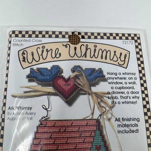 New VTG 1994 Wire Whimsy Ark Whimsy Dimensions, Inc. 6" Counted Cross Stitch Kit - Picture 3 of 5